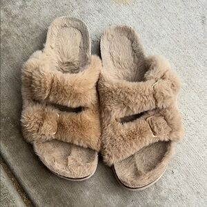 Women’s Faux Fur Slide Sandal Slippers